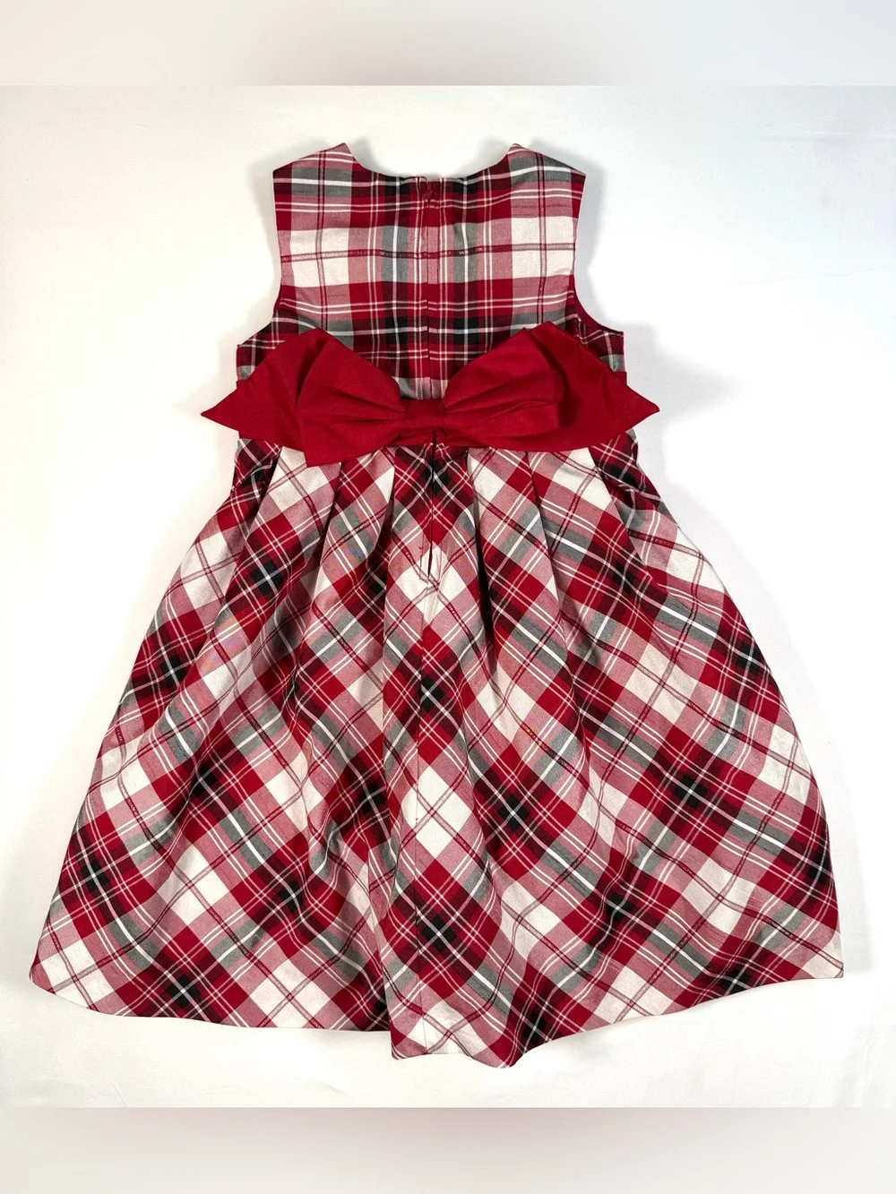 GYMBOREE Girls Holiday Cheer Plaid Tartan Party Dress 5 Christmas‎ Tulle Red Bow